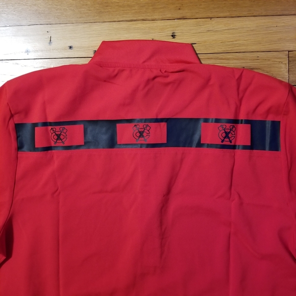 Adidas 1/4 Zip NHL Chicago Blackhawks Aeroready Pullover GI5201 Red Men's Medium - Picture 5 of 11